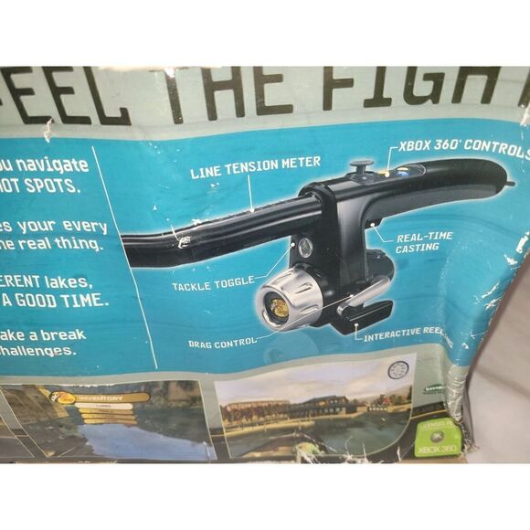 Bass Pro Shops XBOX 360 Fishing Rod And Reel Controller for The Strike VideoGame - Picture 9 of 10